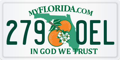 FL license plate 2790EL