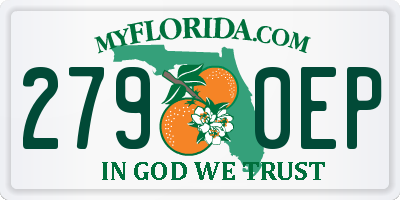 FL license plate 2790EP