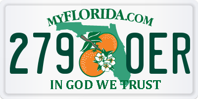 FL license plate 2790ER