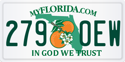 FL license plate 2790EW