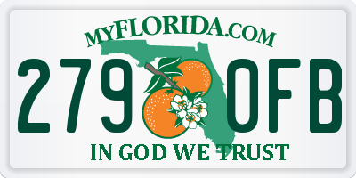 FL license plate 2790FB