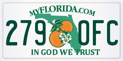 FL license plate 2790FC