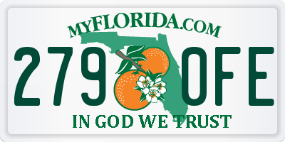 FL license plate 2790FE