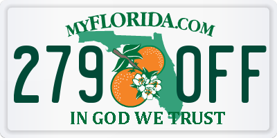 FL license plate 2790FF