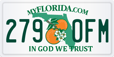 FL license plate 2790FM