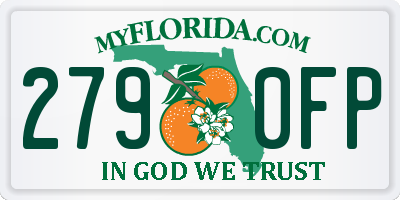 FL license plate 2790FP