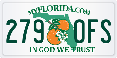 FL license plate 2790FS