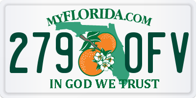 FL license plate 2790FV
