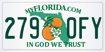 FL license plate 2790FY