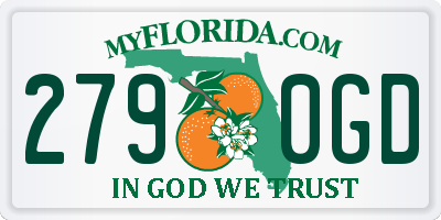 FL license plate 2790GD
