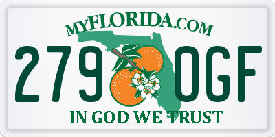 FL license plate 2790GF