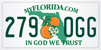 FL license plate 2790GG