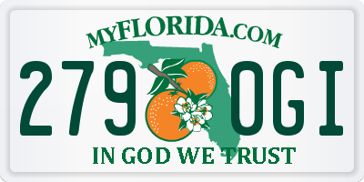 FL license plate 2790GI