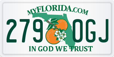 FL license plate 2790GJ