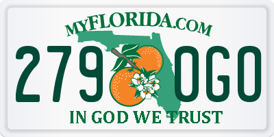 FL license plate 2790GO