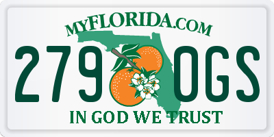 FL license plate 2790GS