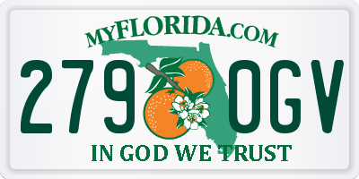 FL license plate 2790GV
