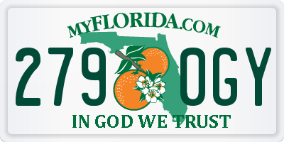 FL license plate 2790GY