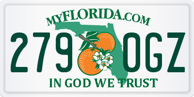 FL license plate 2790GZ