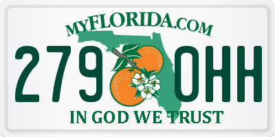 FL license plate 2790HH