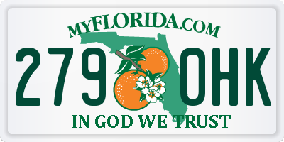FL license plate 2790HK