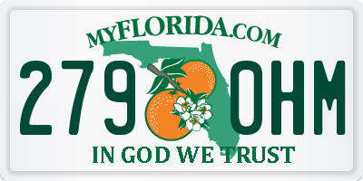 FL license plate 2790HM