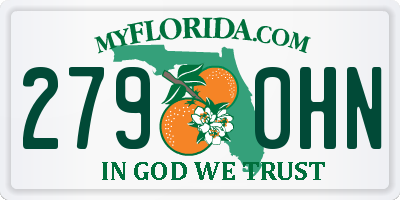 FL license plate 2790HN