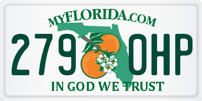 FL license plate 2790HP
