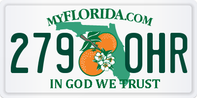 FL license plate 2790HR