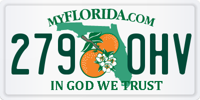 FL license plate 2790HV