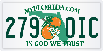 FL license plate 2790IC