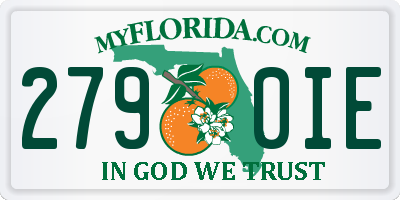 FL license plate 2790IE