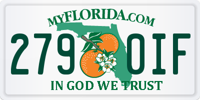 FL license plate 2790IF