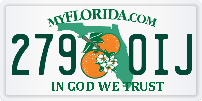 FL license plate 2790IJ