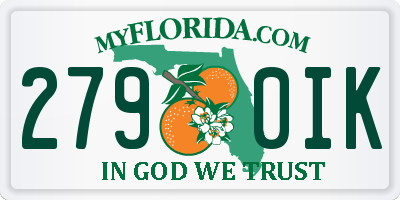 FL license plate 2790IK