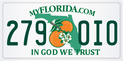 FL license plate 2790IO