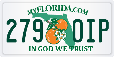 FL license plate 2790IP