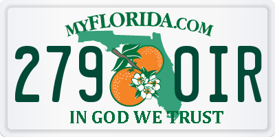FL license plate 2790IR