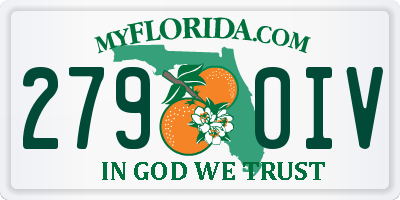 FL license plate 2790IV