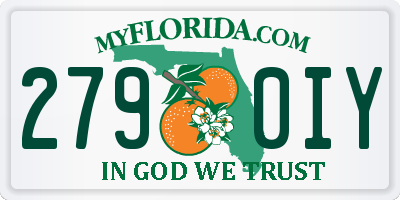 FL license plate 2790IY