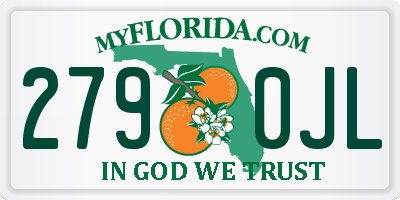 FL license plate 2790JL