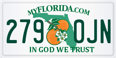 FL license plate 2790JN