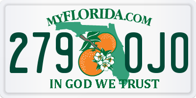 FL license plate 2790JO