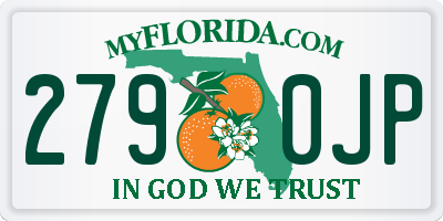 FL license plate 2790JP