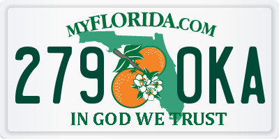 FL license plate 2790KA