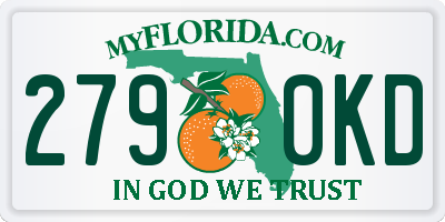 FL license plate 2790KD