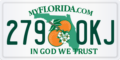 FL license plate 2790KJ