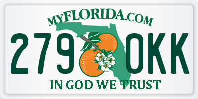 FL license plate 2790KK