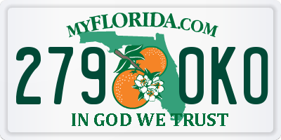 FL license plate 2790KO