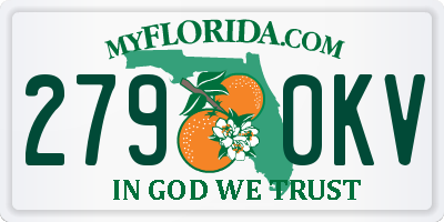 FL license plate 2790KV